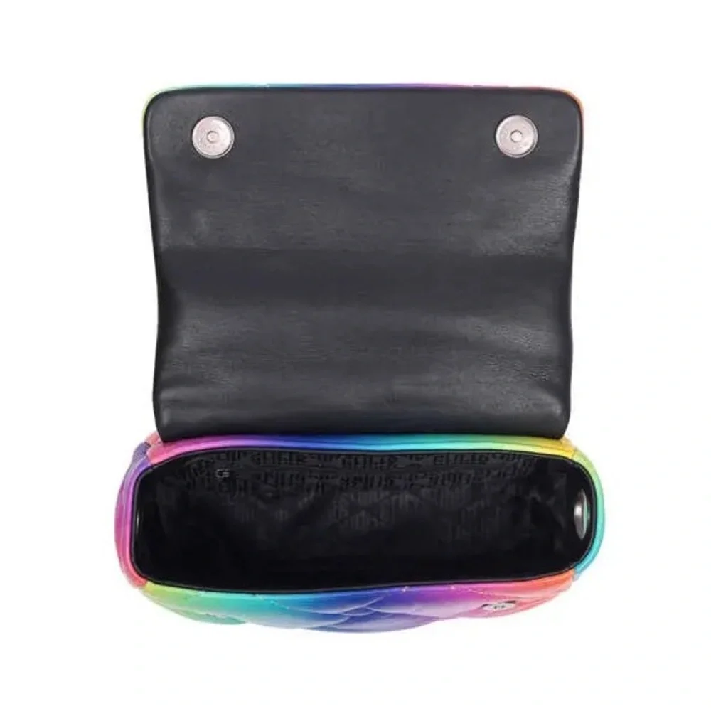 Kurt Geiger Medium Kensington Soft Bag NWT Rainbow Ombre Leather Convertible - Picture 6 of 9